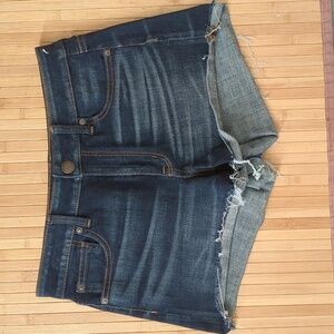 Women's American Eagle Outfitters Dark Blue Stretch Denim Jean Shorts, Size 6